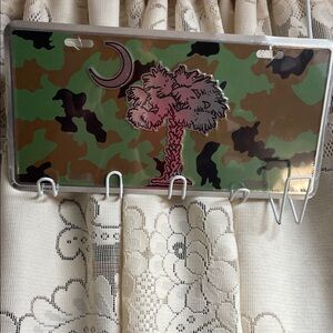 Camouflage Palm Tree License Plate